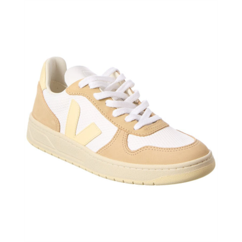 VEJA v-10 leather & mesh sneaker