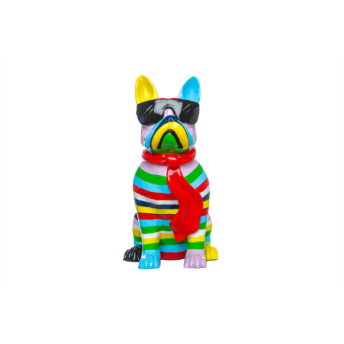 Interior Illusion Plus interior illusions plus stripe dog with black glasses - 14 tall