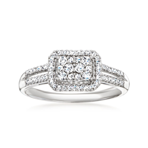 Ross-Simons diamond cluster ring in sterling silver