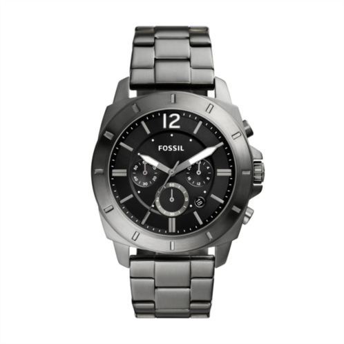 Fossil mens privateer chronograph, smoke stainless steel watch