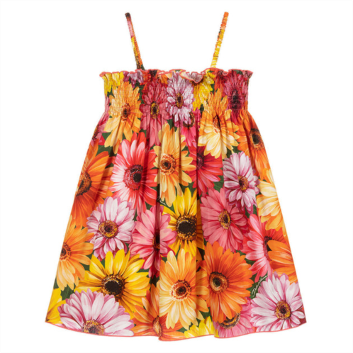 Dolce & Gabbana gerbera multicolor print dress