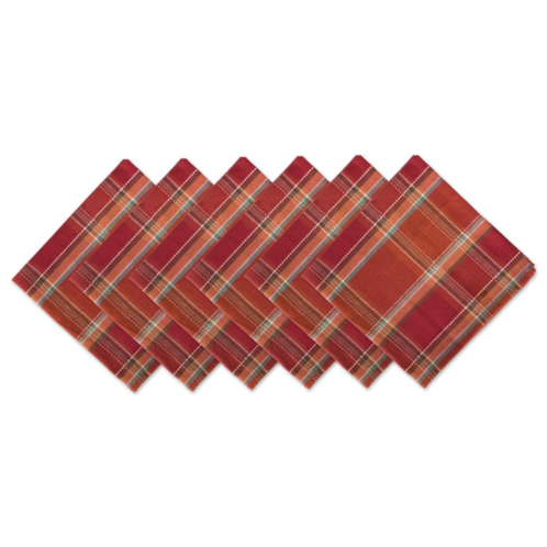 DII autumn spice plaid napkin (set of 6)