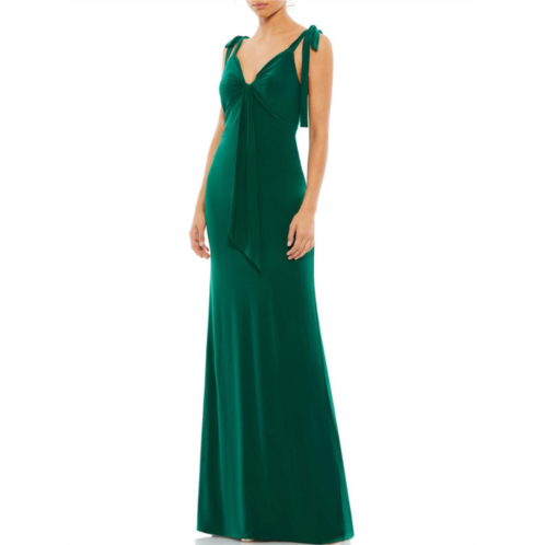 Ieena for Mac Duggal womens open back maxi evening dress