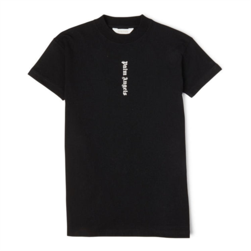 PALM ANGELS black logo tee dress