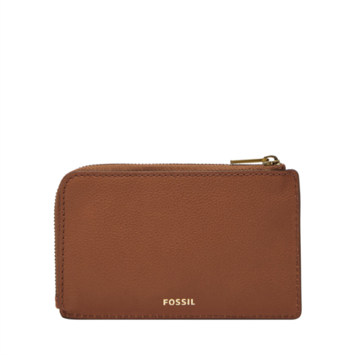 Fossil womens jori leather zip card case