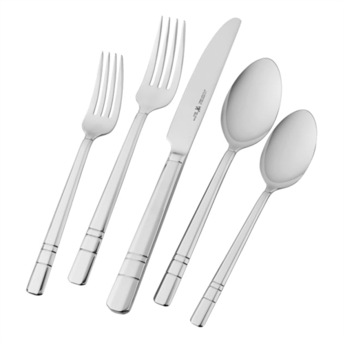 Henckels madison square 65-piece flatware set,18/10 stainless steel, silver