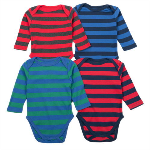 Leveret baby four pack long sleeve bodysuit