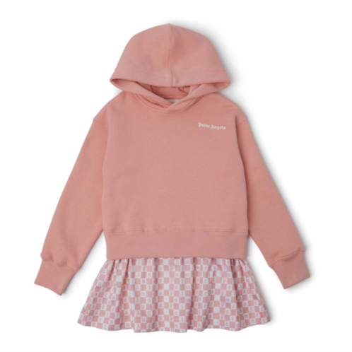 PALM ANGELS pink hooded dress