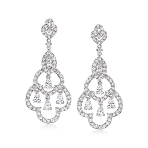 Ross-Simons italian cz chandelier earrings in sterling silver