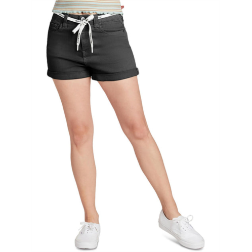 Dickies juniors womens high rise rolled denim shorts