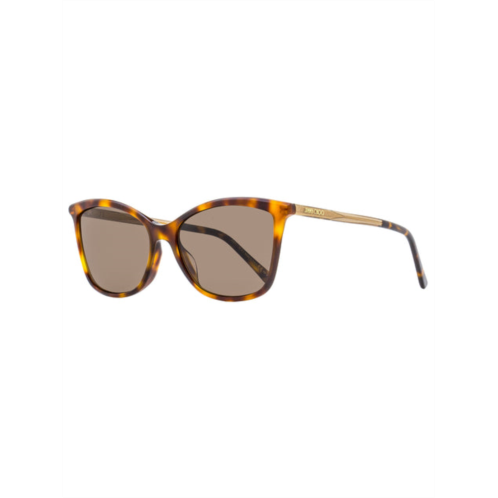 Jimmy Choo womens rectangular sunglasses ba/g/s 08670 havana/gold 56mm