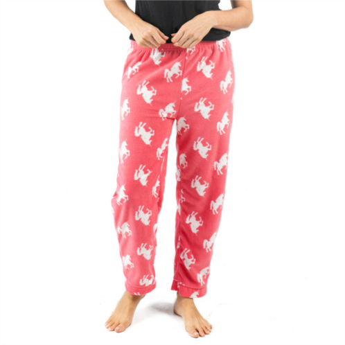 Leveret womens fleece pajama pants unicorn