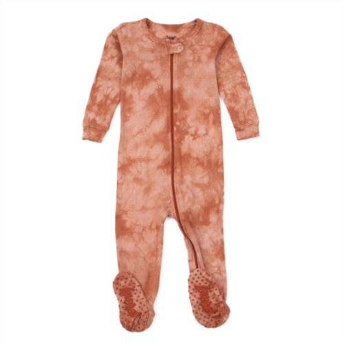 Leveret kids footed cotton pajamas tie dye girls