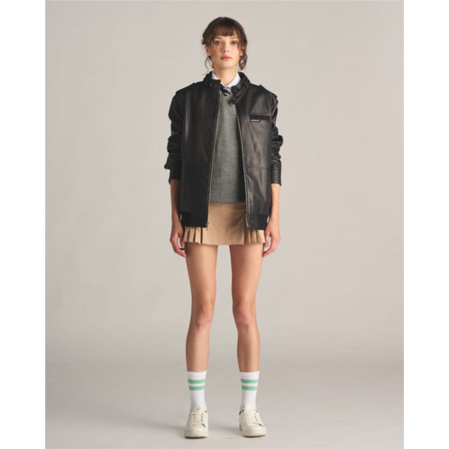 Members Only womens lambskin iconic oversized jacket