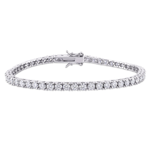 Mimi & Max 5 1/10 ct dew created moissanite tennis bracelet in sterling silver