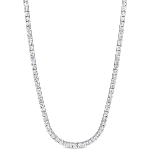 Mimi & Max 13 4/5ct tgw white cubic zirconia tennis necklace w/ sterling silver clasp - 15+3 in