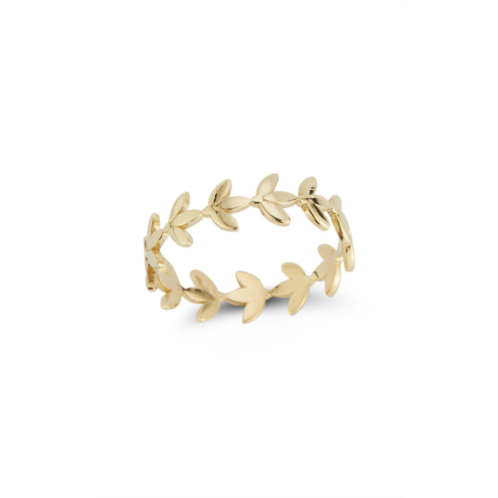 Ember Fine Jewelry 14k gold leaf band ring