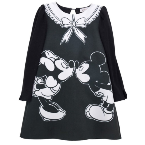 Monnalisa black minnie & mickey dress