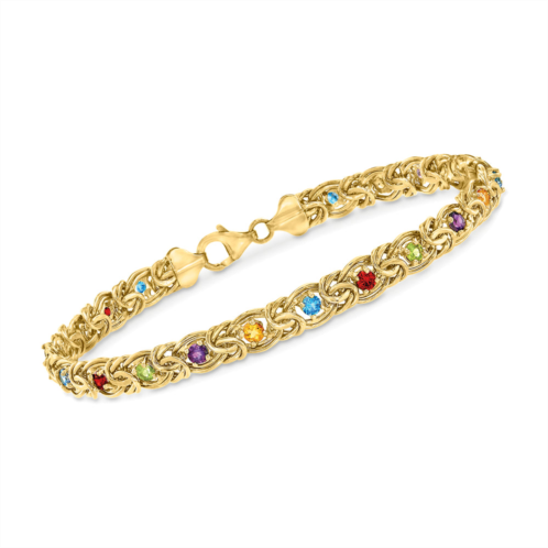 Ross-Simons multi-stone byzantine bracelet in 14kt yellow gold