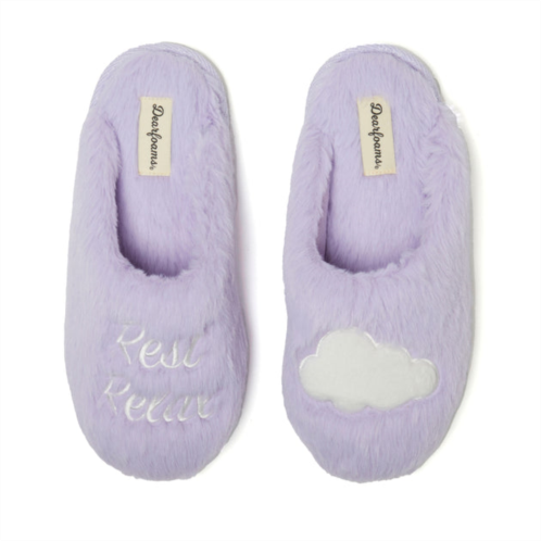 Dearfoams womens bailey holiday faux fur scuff