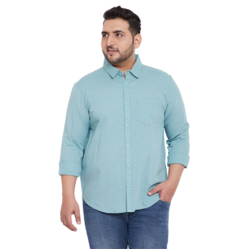 Instafab Plus men flat collar solid full sleeve shirt