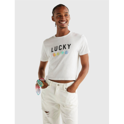 Lucky Brand mens pride gender neutral crop tee