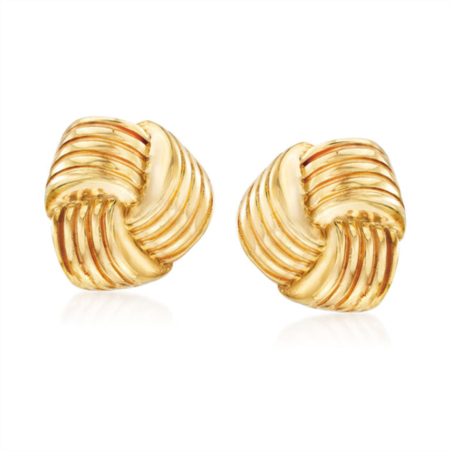 Ross-Simons italian 14kt yellow gold puffed knot clip-on earrings