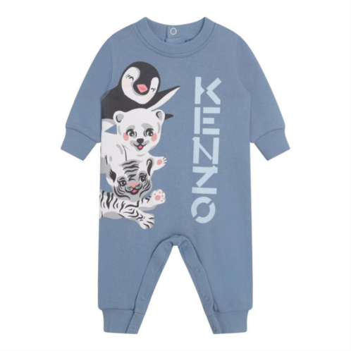 KENZO blue baby animals logo babysuit