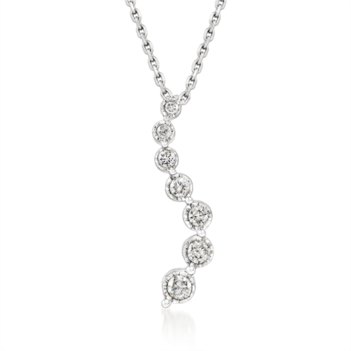 Ross-Simons diamond journey pendant necklace in sterling silver