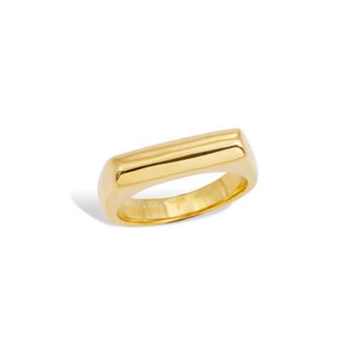 SAVVY CIE JEWELS gold plated wide signet ring