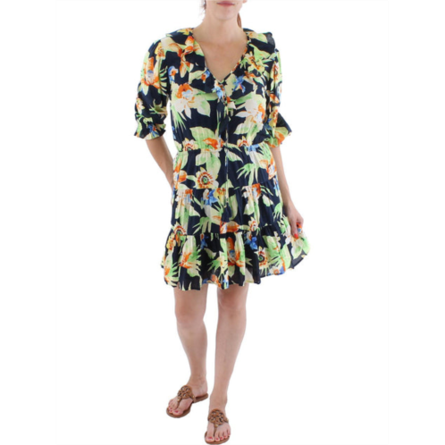 POLO RALPH LAUREN womens floral knee midi dress