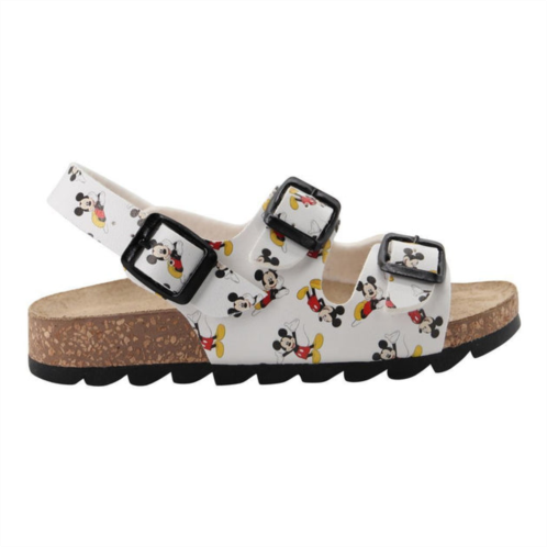 Master of Arts white mickey print sandals