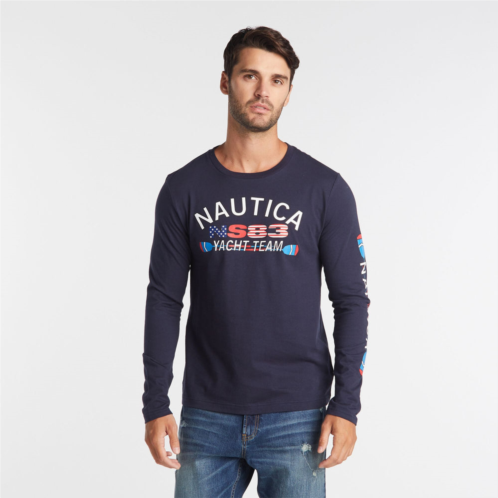 Nautica mens big & tall long sleeve yacht team t-shirt