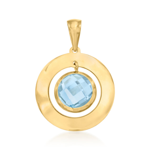 Ross-Simons sky blue topaz pendant in 14kt yellow gold