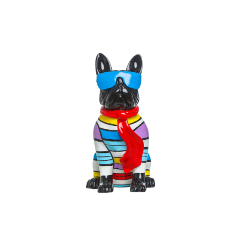 Interior Illusion Plus interior illusions plus stripe dog with blue glasses - 14 tall