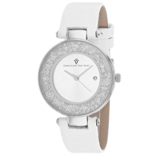 Christian Van Sant womens silver dial watch