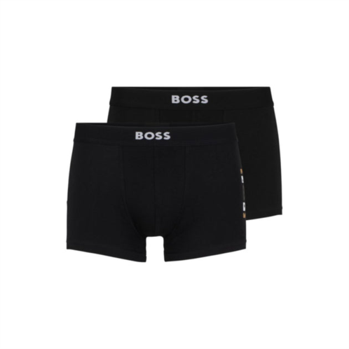 BOSS two-pack of stretch-cotton trunks with logo waistbands