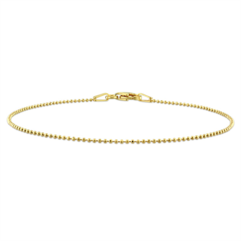 Mimi & Max 1mm ball chain bracelet in yellow plated sterling silver - 7.5 in