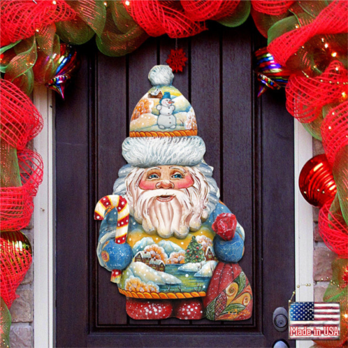 Designocracy whimsical winter wonders santa home deco art by g.debrekht