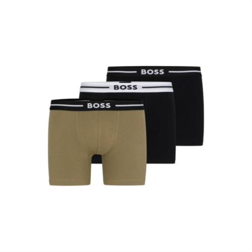 BOSS three-pack of stretch-cotton boxer briefs