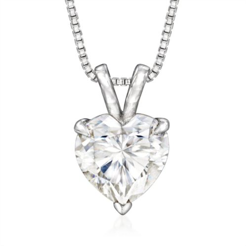 Ross-Simons moissanite heart pendant necklace in sterling silver