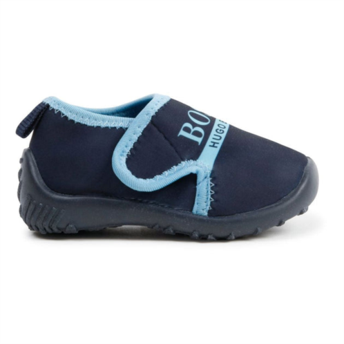 BOSS navy logo crib shoes