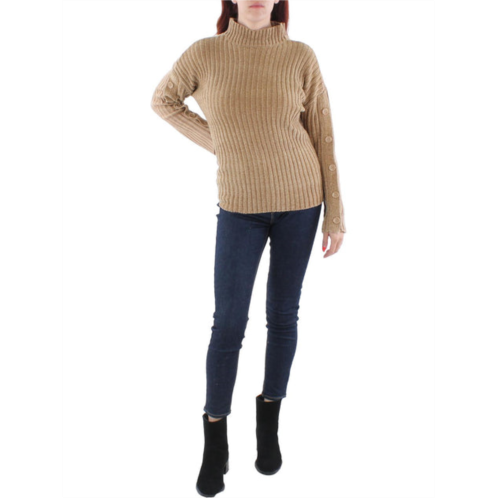 BCBGMAXAZRIA womens knit ribbed mock turtleneck sweater