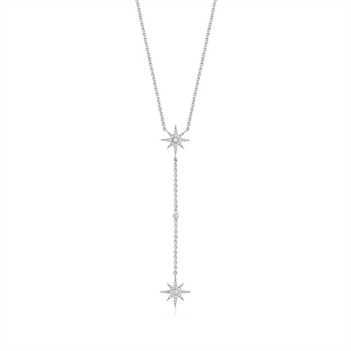 RS Pure by ross-simons diamond star y-necklace in sterling silver