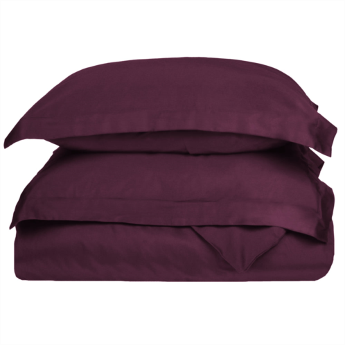 Superior solid 400-thread count egyptian cotton duvet cover and pillow sham set