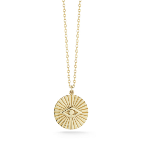 Ember Fine Jewelry 14k gold evil eye medallion necklace