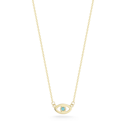 Ember Fine Jewelry 14k gold & turquoise evil eye necklace