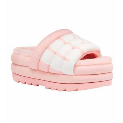 UGG maxi slide logo in pink scallop