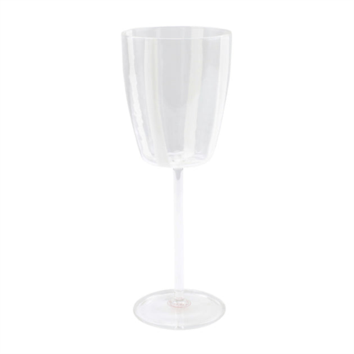 VIETRI stripe white wine glass