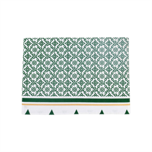 Viva by VIETRI bohemian linens tree green/gold reversible placemats - set of 4